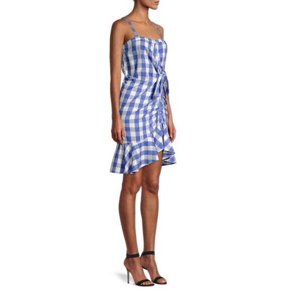 LIKELY 'Minka' Gingham-Print Sleeveless Mini Dress, Amparo Blue - Picture 2 of 3